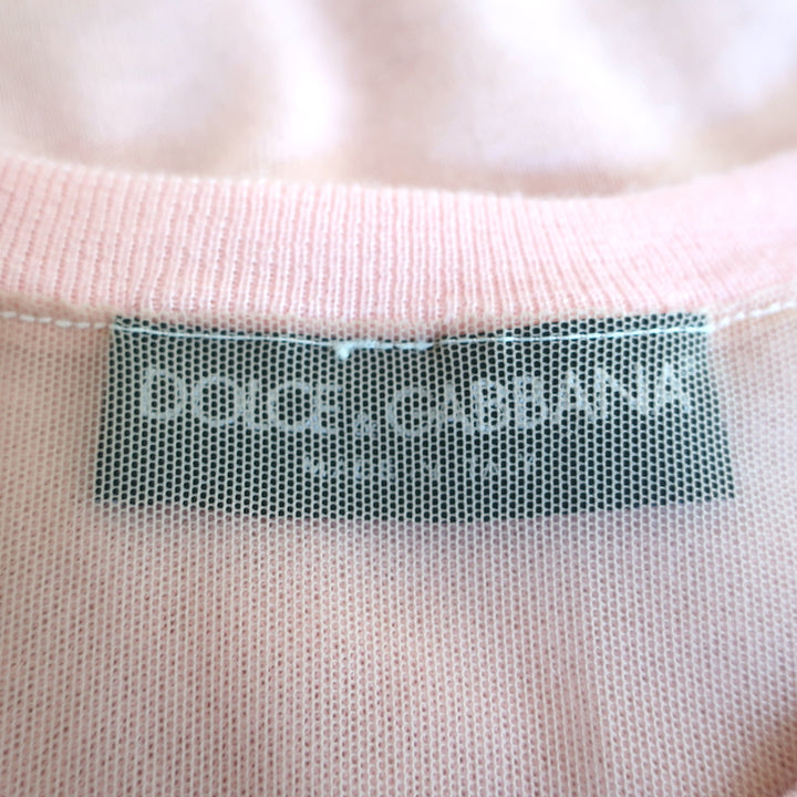 Dolce &amp; Gabbana Floral-Embroidered Cashmere Sweater Light Pink Size 40