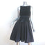 LAUREN Ralph Lauren Tie-Waist Dress Black Pleated Taffeta & Jersey Size 2