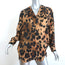 Smythe Kimono Blouse Leopard Print Satin Size Extra Small Long Sleeve Top NEW