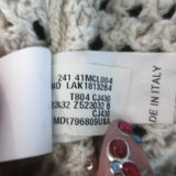 Brunello Cucinelli Sequined Open Knit Hooded Sweater Oat Size Medium