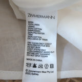 Zimmermann Jeannie Cutout Broderie Anglaise Midi Dress Cream Linen Size 1