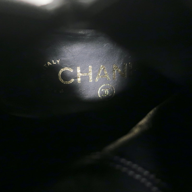 chanel black leather belt
