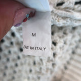 Brunello Cucinelli Sequined Open Knit Hooded Sweater Oat Size Medium