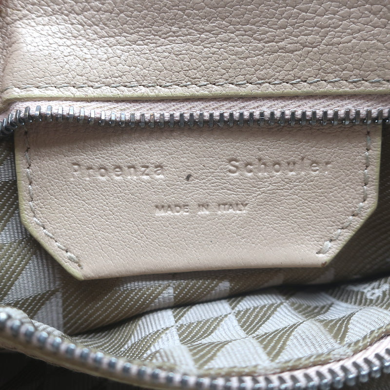 Proenza Schouler PS1 Medium Fringe Satchel Beige Leather Crossbody
