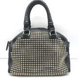 Christian Louboutin Panettone Studded Bowler Bag Black Grained Leather