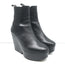 Robert Clergerie Beatrice Platform Wedge Ankle Boots Black Leather Size 36.5