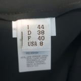 Brunello Cucinelli Metallic-Striped Pleated Midi Skirt Black/Gold Size 44