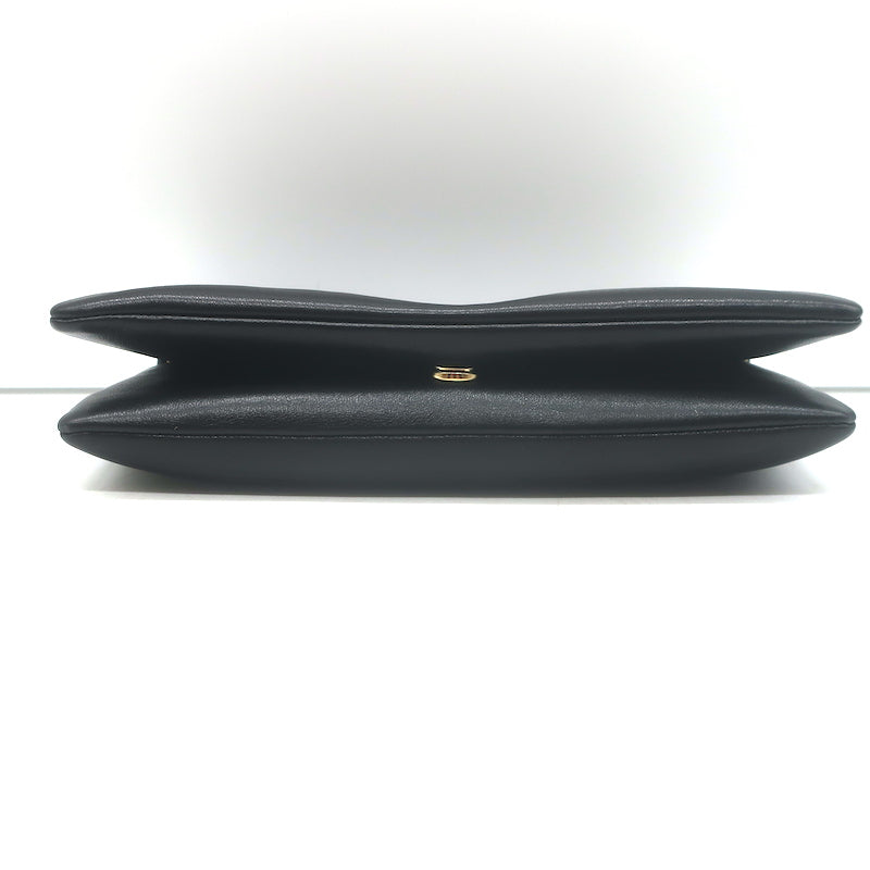 Saint Laurent Calypso Mini Chain Strap Bag Black Padded Lambskin Leather