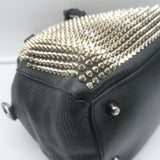 Christian Louboutin Panettone Studded Bowler Bag Black Grained Leather