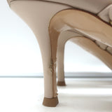 Gianvito Rossi Marley 70 Braided Slide Sandals Nude Leather Size 38.5