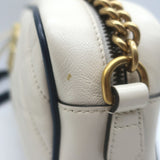 Gucci GG Marmont Chain-Strap Small Camera Bag Cream Quilted Leather Crossbody