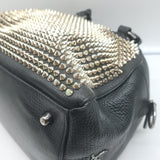 Christian Louboutin Panettone Studded Bowler Bag Black Grained Leather
