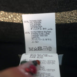 Brunello Cucinelli Metallic-Striped Pleated Midi Skirt Black/Gold Size 44