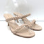 Gianvito Rossi Marley 70 Braided Slide Sandals Nude Leather Size 38.5