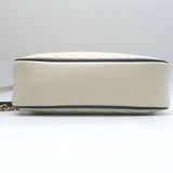 Gucci GG Marmont Chain-Strap Small Camera Bag Cream Quilted Leather Crossbody