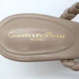 Gianvito Rossi Marley 70 Braided Slide Sandals Nude Leather Size 38.5