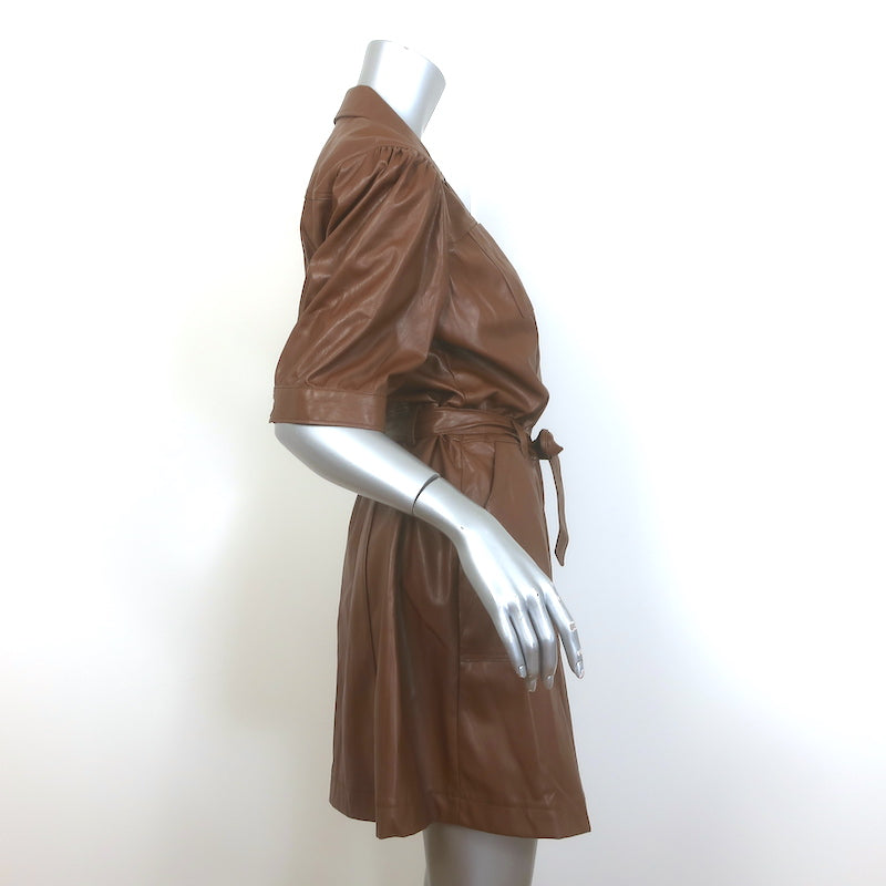 Paige Women's Mayslie Dress - Dark Argan Faux Leather | Size X-Large Paige Women's Mayslie Dress - Dark Argan Faux Leather | Size X-Large
