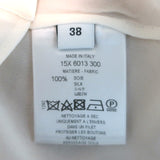 Givenchy Half-Placket Blouse Cream Silk Size 38 Short Sleeve Top