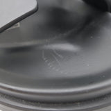 Hermes Chypre Slide Sandals Black Leather Size 40.5