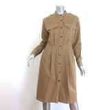 Dries Van Noten Belted Military Shirtdress Brown Cotton Size 38