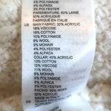 Sandro Tweed Sweater Jacket Ivory Wool-Blend Size 1