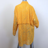 Fendi FF Fisheye Lace Long Sleeve Shirtdress Marigold Size 44
