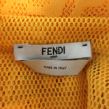 Fendi FF Fisheye Lace Long Sleeve Shirtdress Marigold Size 44