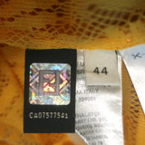 Fendi FF Fisheye Lace Long Sleeve Shirtdress Marigold Size 44