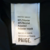 PAIGE Abriana Flare Cuff Shirt Black Satin Size Large Long Sleeve Blouse NEW