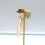 Jenna Blake Diamond Conch & Lapis Interchangeable Earrings Textured 18K Gold