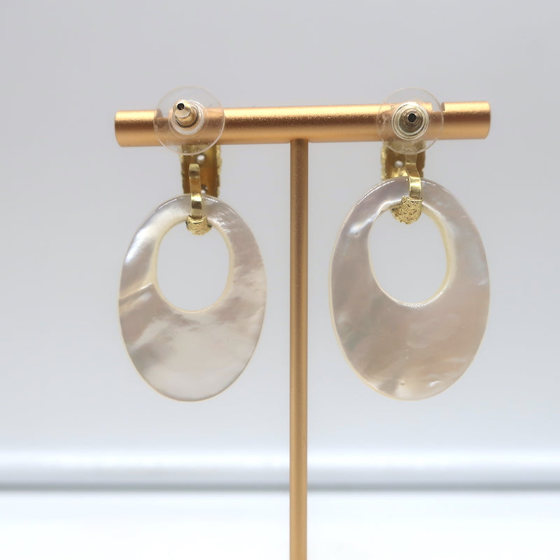 Jenna Blake Diamond Conch &amp; Lapis Interchangeable Earrings Textured 18K Gold