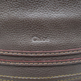 Chloe Marcie Medium Satchel Dark Brown Grained Leather Shoulder Bag