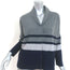 Chinti and Parker Cardigan Gray/Navy Striped Lambswool Size Extra Small