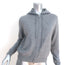 Theory Cashmere Zip-Up Hoodie Sweater Gray Size Small