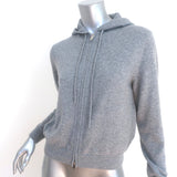 Theory Cashmere Zip-Up Hoodie Sweater Gray Size Small