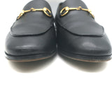 Gucci Jordaan Horsebit Loafers Black Leather Size 38