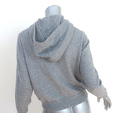 Theory Cashmere Zip-Up Hoodie Sweater Gray Size Small