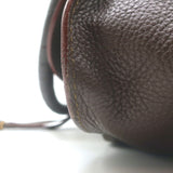 Chloe Marcie Medium Satchel Dark Brown Grained Leather Shoulder Bag