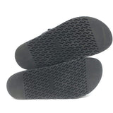 Hermes Chypre Slide Sandals Black Leather Size 40.5