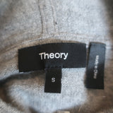 Theory Cashmere Zip-Up Hoodie Sweater Gray Size Small