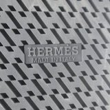 Hermes Chypre Slide Sandals Black Leather Size 40.5