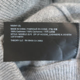 Theory Cashmere Zip-Up Hoodie Sweater Gray Size Small