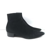 The Row Ambra Ankle Boots Black Suede Size 38 Pointed Toe Booties