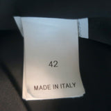 Brunello Cucinelli Monili-Trim Blazer with Feather Brooch Charcoal Wool Size 42