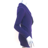 Ralph Lauren Collection Cashmere Buckled Sweater Purple Cable Knit Size Small