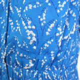 Ba&sh Matcha Button-Front Short Sleeve Dress Blue Floral Print Chiffon Size 3