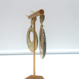 Pave Crystal Circle Drop Earrings Gold-Plated Sterling Silver