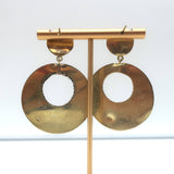 Pave Crystal Circle Drop Earrings Gold-Plated Sterling Silver