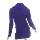 Ralph Lauren Collection Cashmere Buckled Sweater Purple Cable Knit Size Small