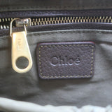 Chloe Marcie Medium Satchel Dark Brown Grained Leather Shoulder Bag